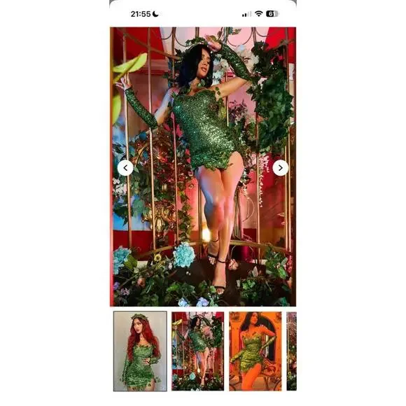 Little Miss Ivy Halloween 3 Piece Costume
Set - Green - Picture 5 of 7